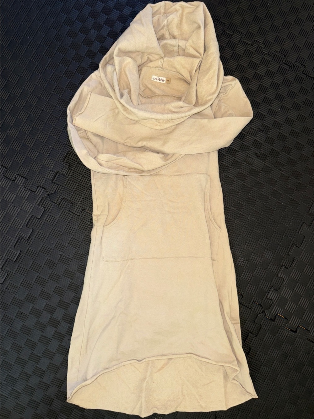 Light Beige Cowl Neck Women's Sweater Tunic